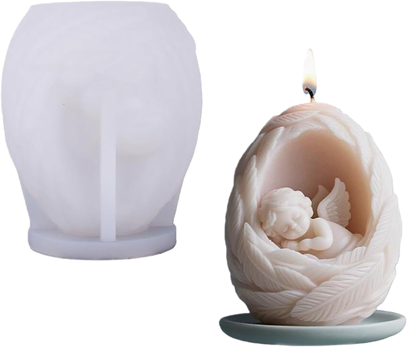 3D Sleeping Angel Teardrop Mold | WCM829
