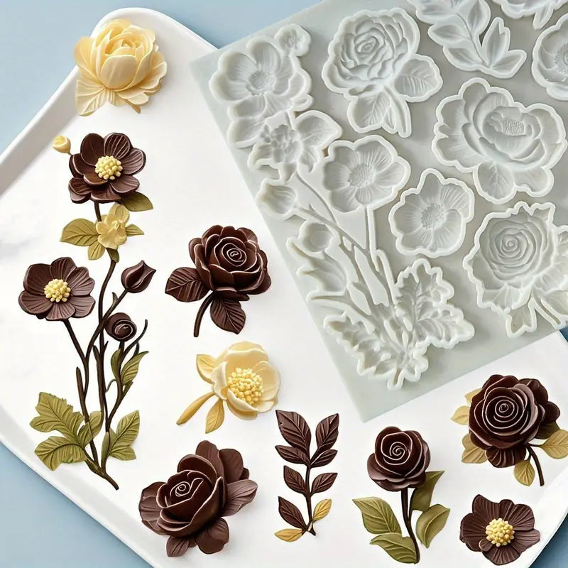 Rose Flowers Mold CFM326