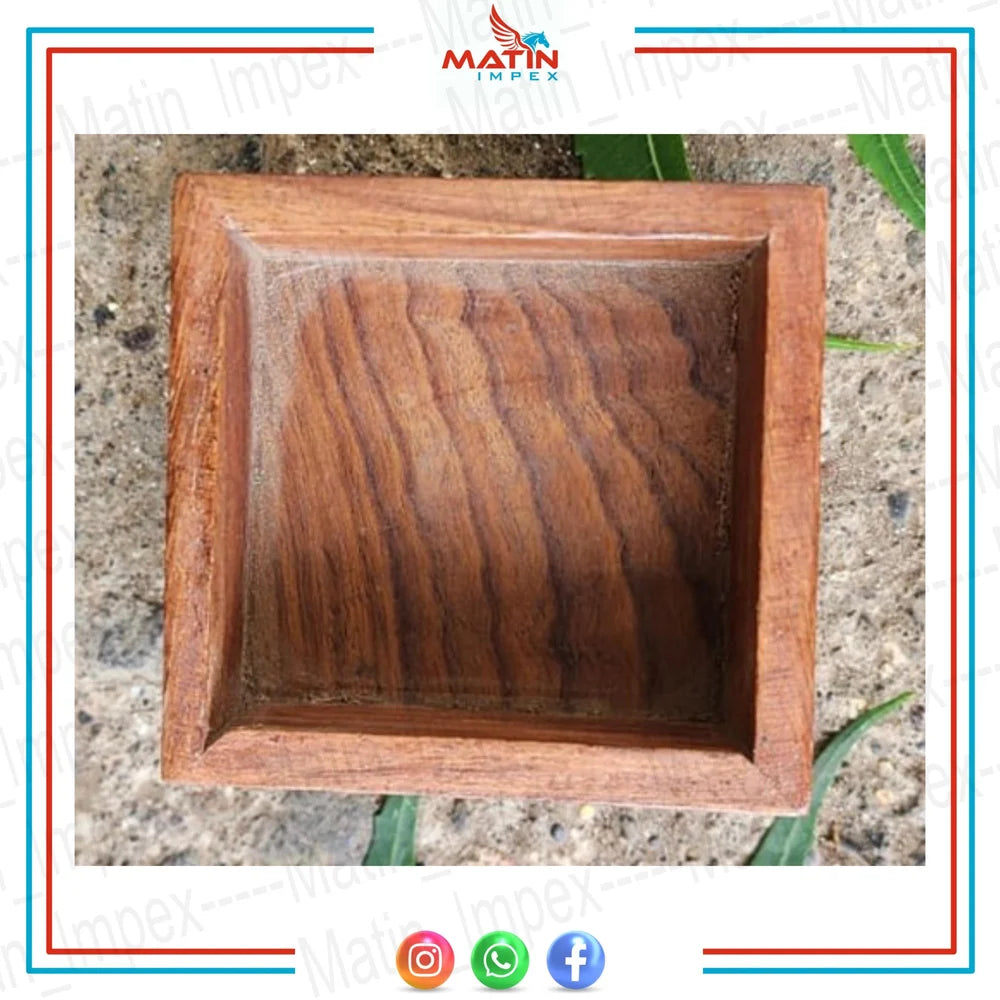 Wooden Square Bowl,5.9 x2.5cm , WC004