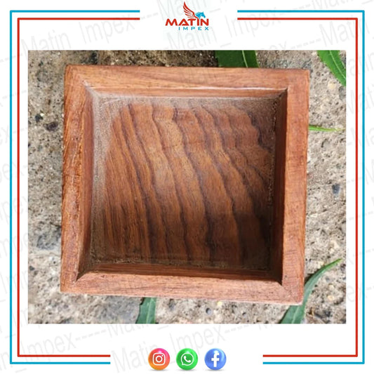 Wooden Square Bowl,5.9 x2.5cm , WC004
