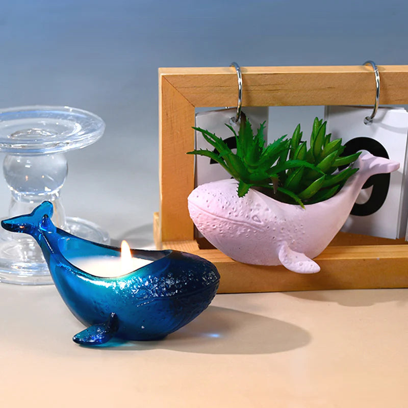 Whale Candle Holder Flower Pot Storage Mold ARM365