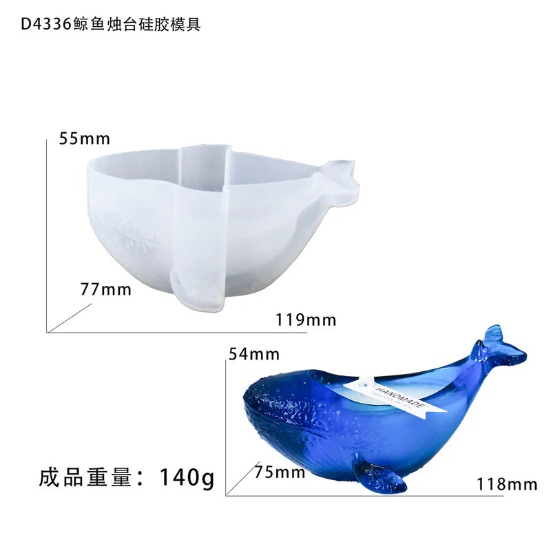Whale Candle Holder Flower Pot Storage Mold ARM365