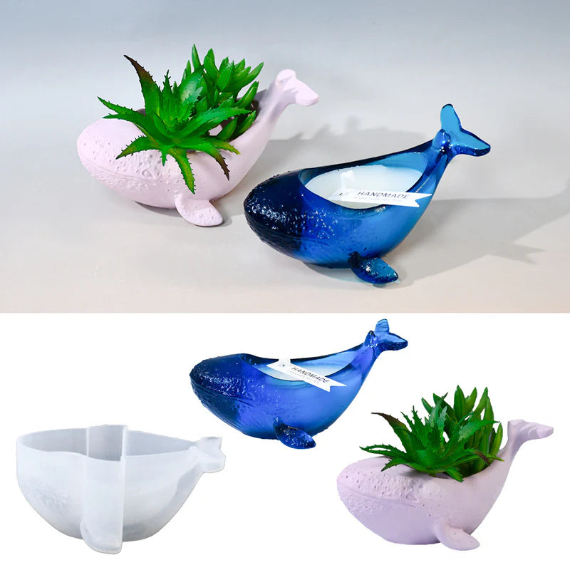 Whale Candle Holder Flower Pot Storage Mold ARM365