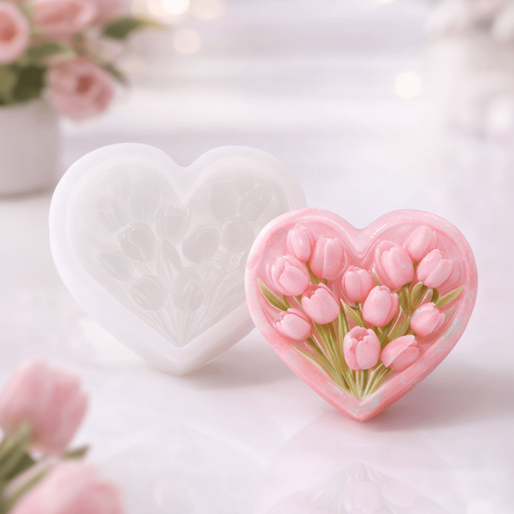 Natural rose silicone mold WCM812 for handmade soap and decor