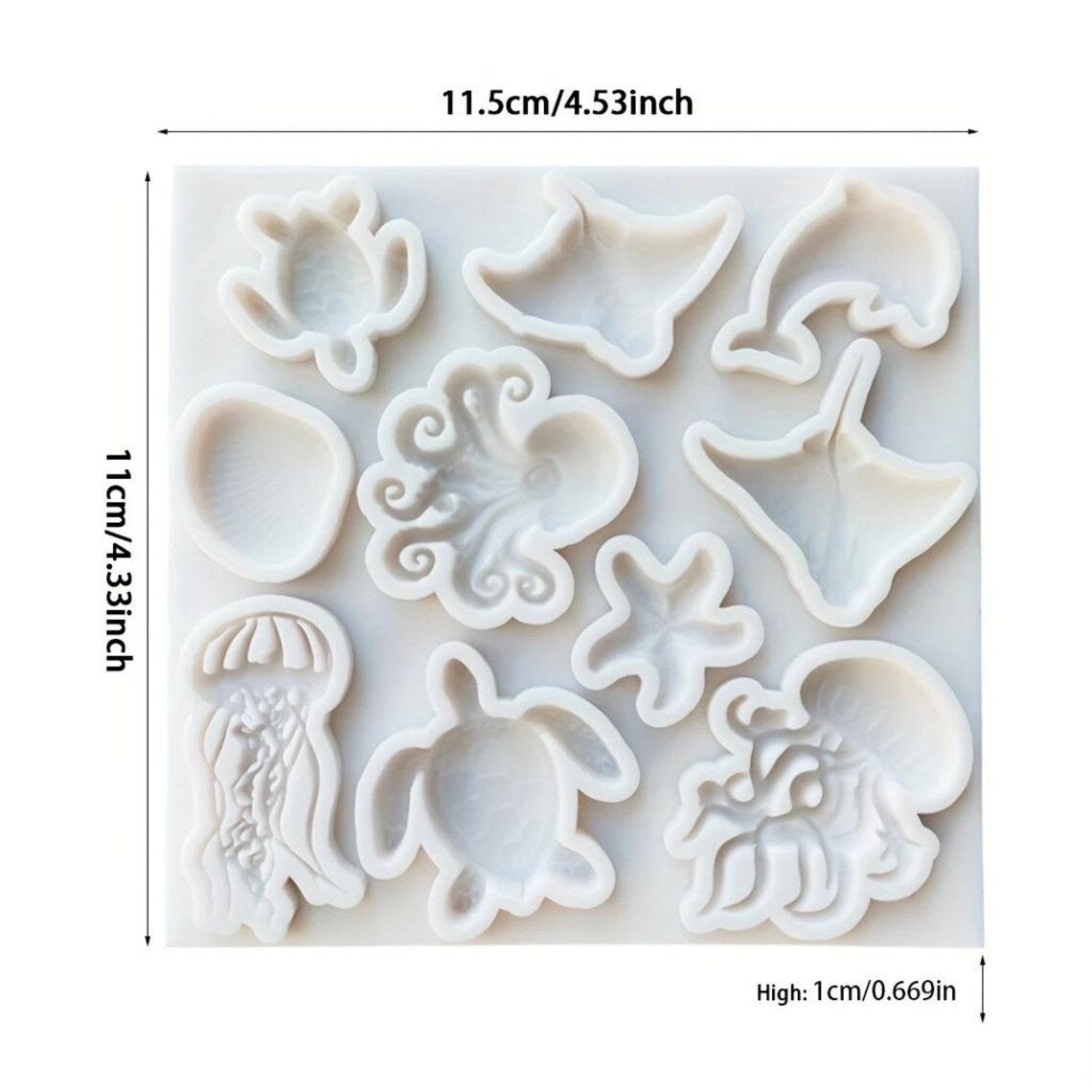 Ocean and Sea theme silicone mold CFM328