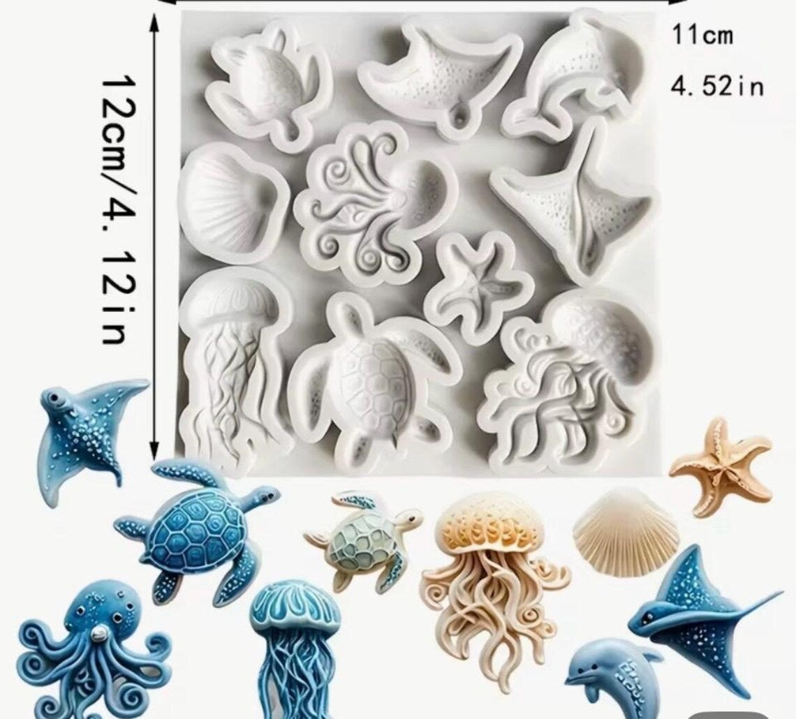 Ocean and Sea theme silicone mold CFM328