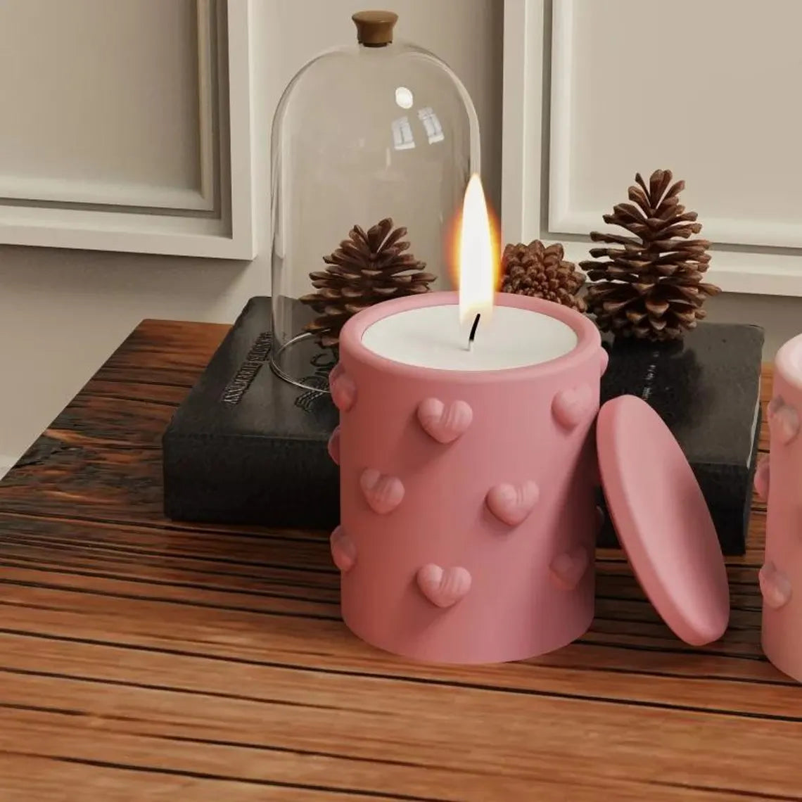 Amour Heart Lidded Jar ARM475