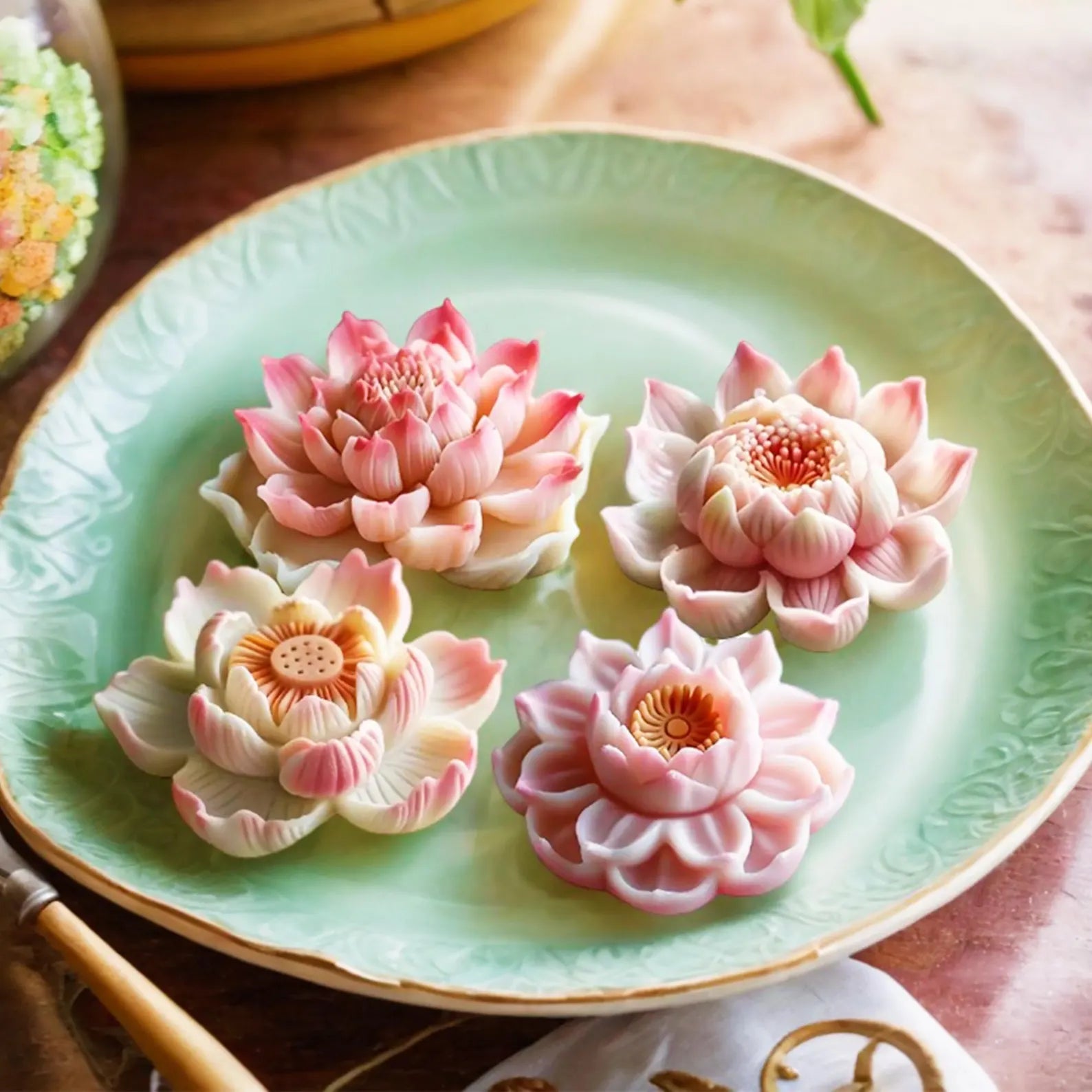 Lotus Petal 4枚セット Puzzle Botany, Lotus Flowers, 350 piese | Creatoys.ro