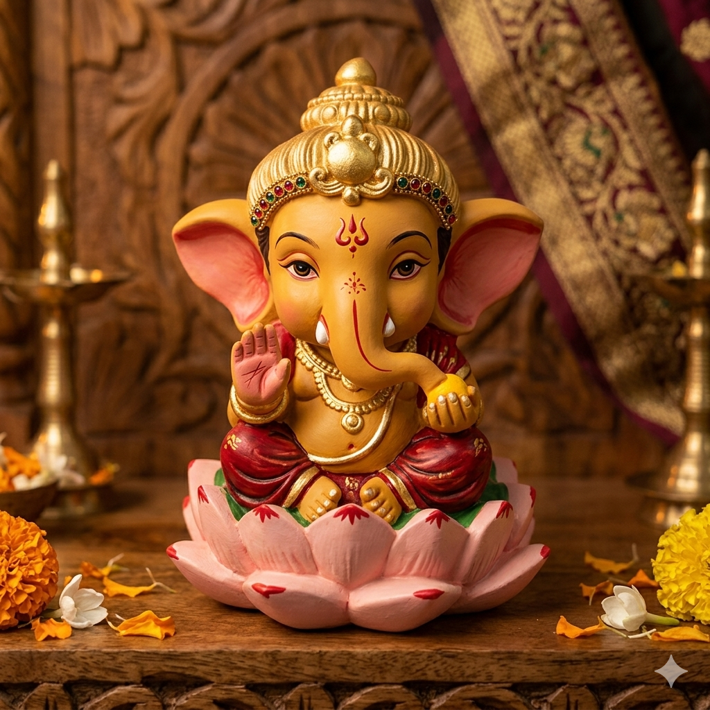 Lotus Lord Ganesha Mold. | WCM931