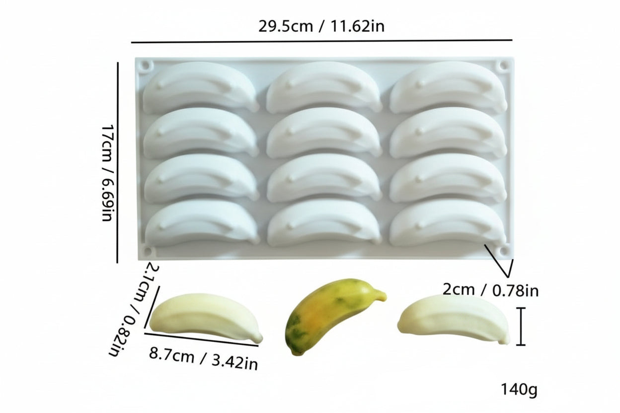 12 Cavity Banana Shape Mold | SSM257