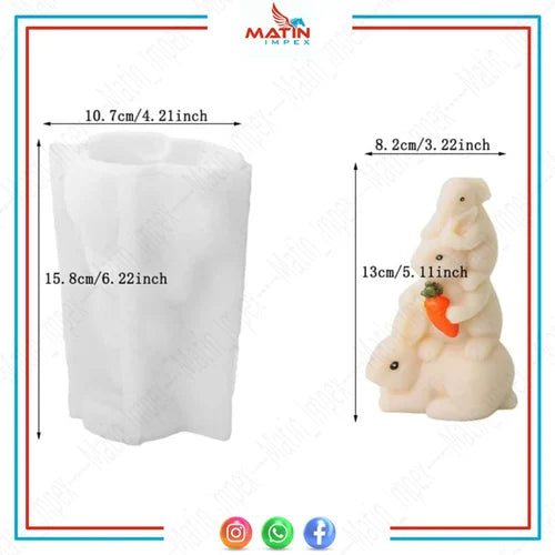 Rabbit Family Mold WCM527