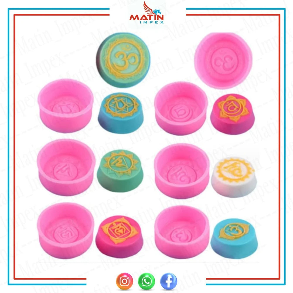 Set of 7 Meditation Chakras Mold (OW) SSM231