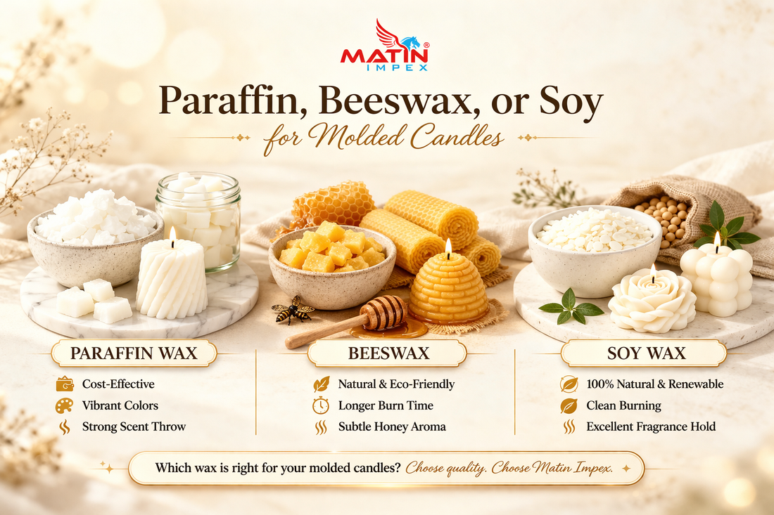 Choosing Wax Types: Paraffin, Beeswax, or Soy for Molded Candles