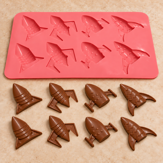 Rocket & Spacecraft Silicone Mold – 8 Cavity | MLD-SSM351
