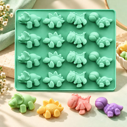 16 Cavity Dinosaur Silicone Mold | MLD-SSM356
