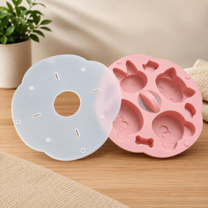 Cute Cartoon Animal Face Silicone Mold – 4 Cavity DIY Resin, Soap & Craft Mold | SSM293