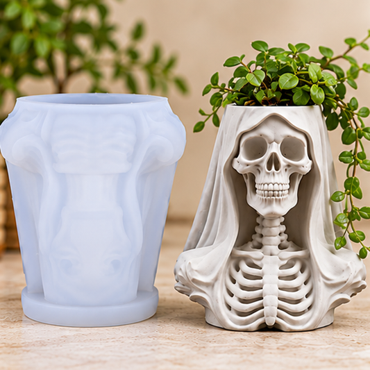 Gothic Nun Skeleton Halloween  Planter Mould | MLD-ARM573