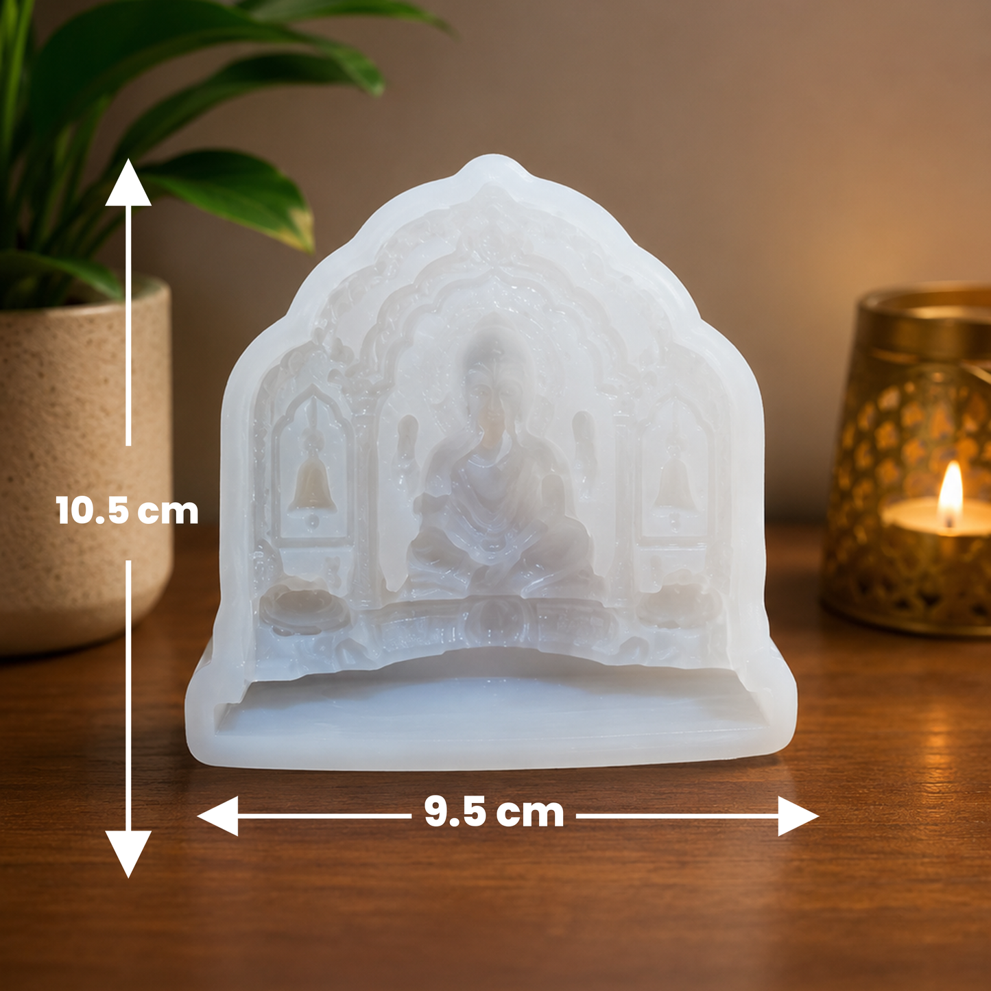 Lord Ganesha Silicone Mold With Base for Resin & Concrete Decor | WCM873