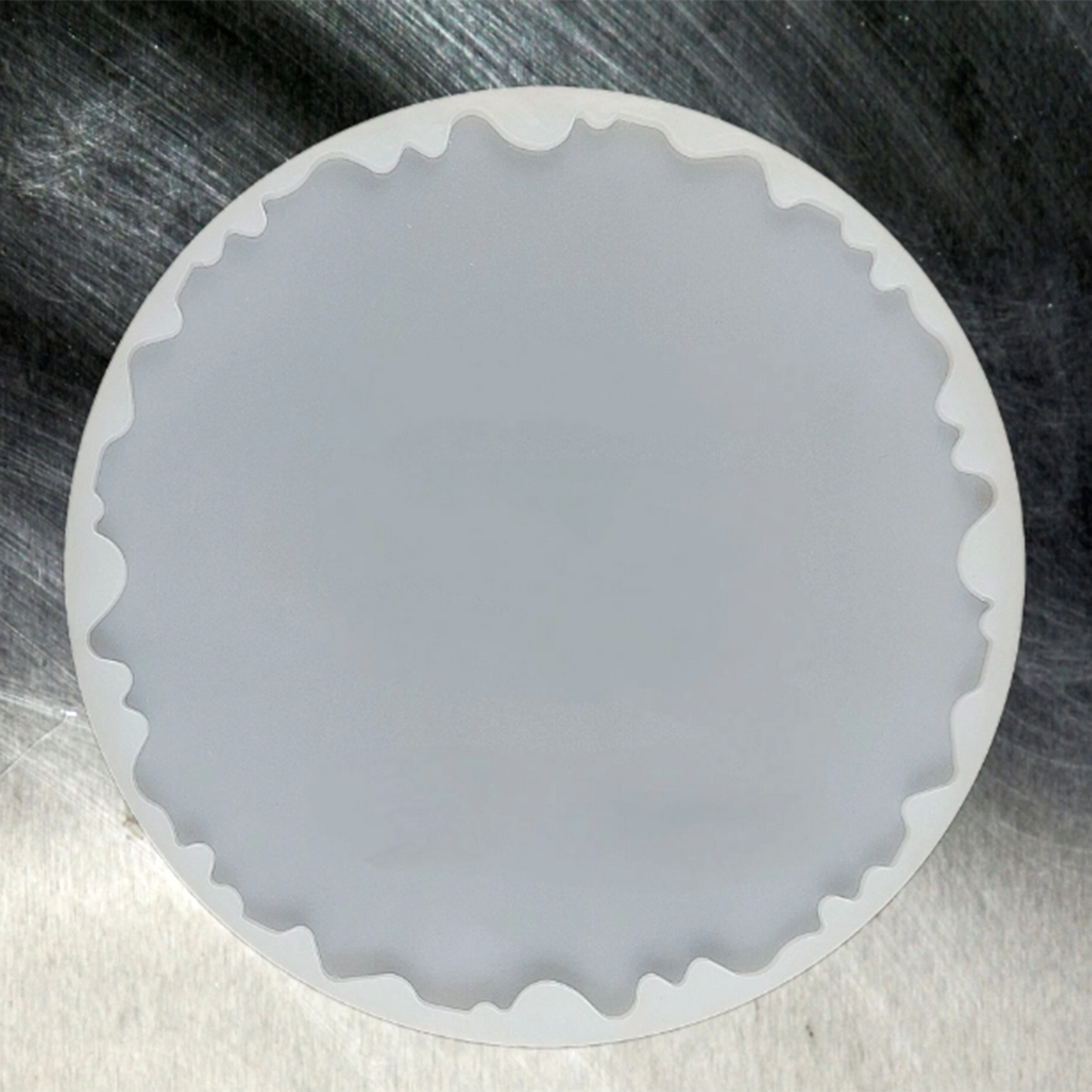 Round Agate Edge Silicone Tray Mold for Resin| ARM563