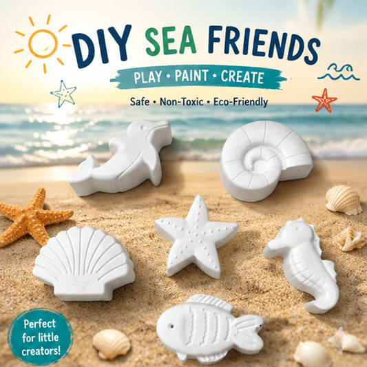 Ocean Theme Concrete DIY Craft Set of 6 | RCP005