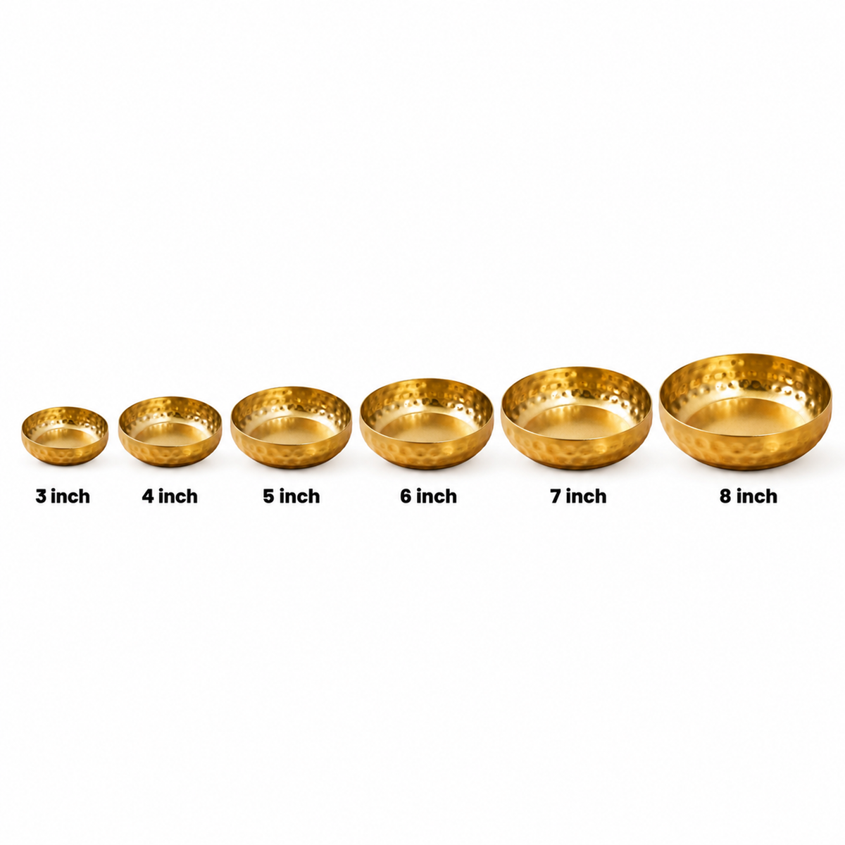Round Hammered Gold Metal Urli for Floating Candles & Home Decoration | WCT018