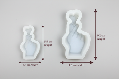 Heart Gesture Mold | Small And Big Size | WCM790 | WCM791 (own)