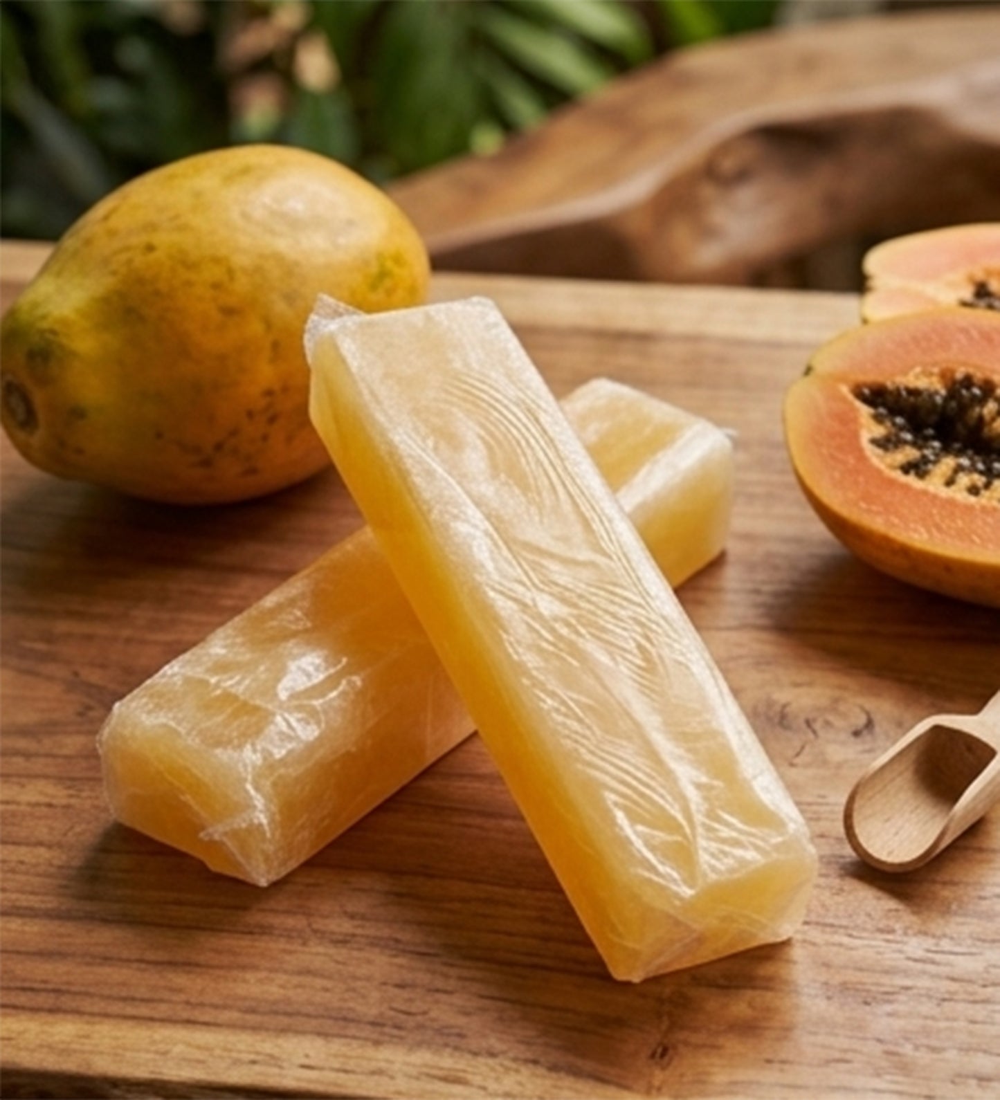 Papaya Transparent Solid Premium Soap Base SPB004