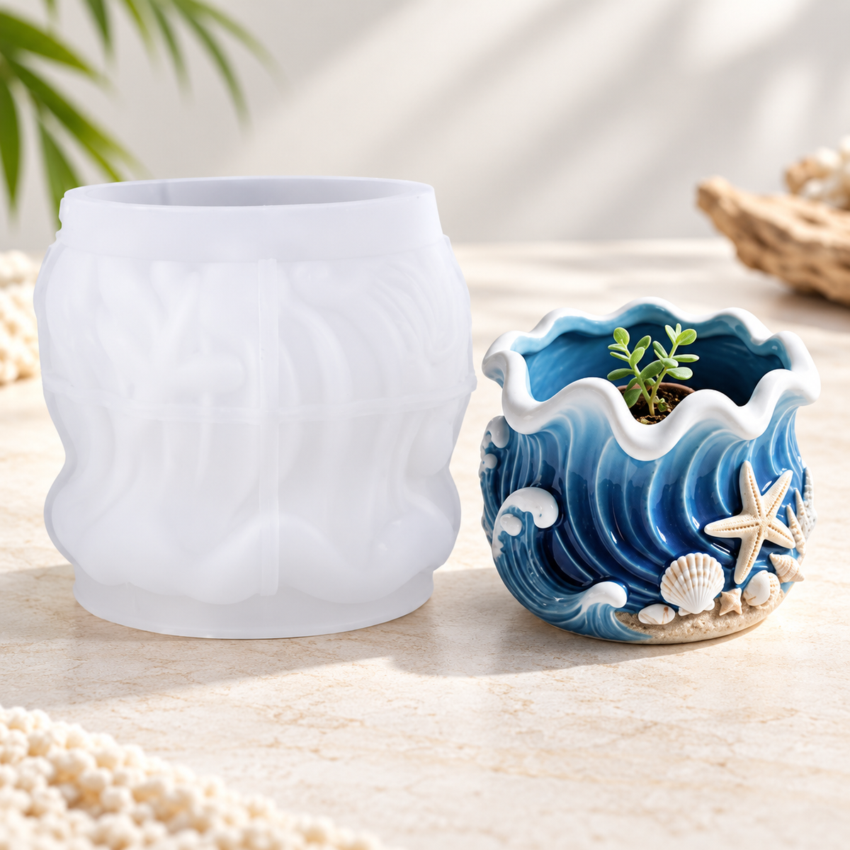 Tidal Shell Wave Planter Mould | MLD-ARM590