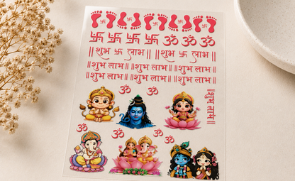 UV Transfer Sticker Sheet – Hindu Gods & Symbols | UV016