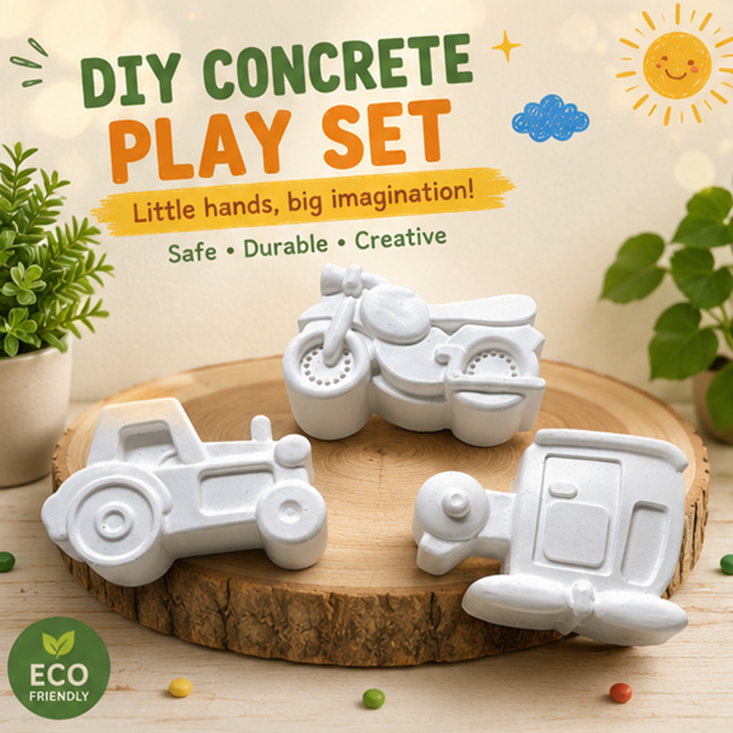 Concrete Vehicle DIY Craft Toy Set | RCP003
