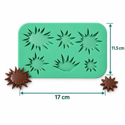 Comic Burst Boom Shapes Silicone Mold | MLD-CFM503