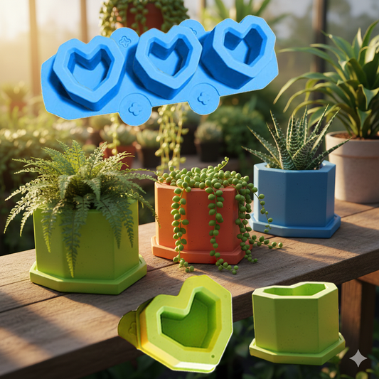 Heart Shape Planter Mould |WCM795