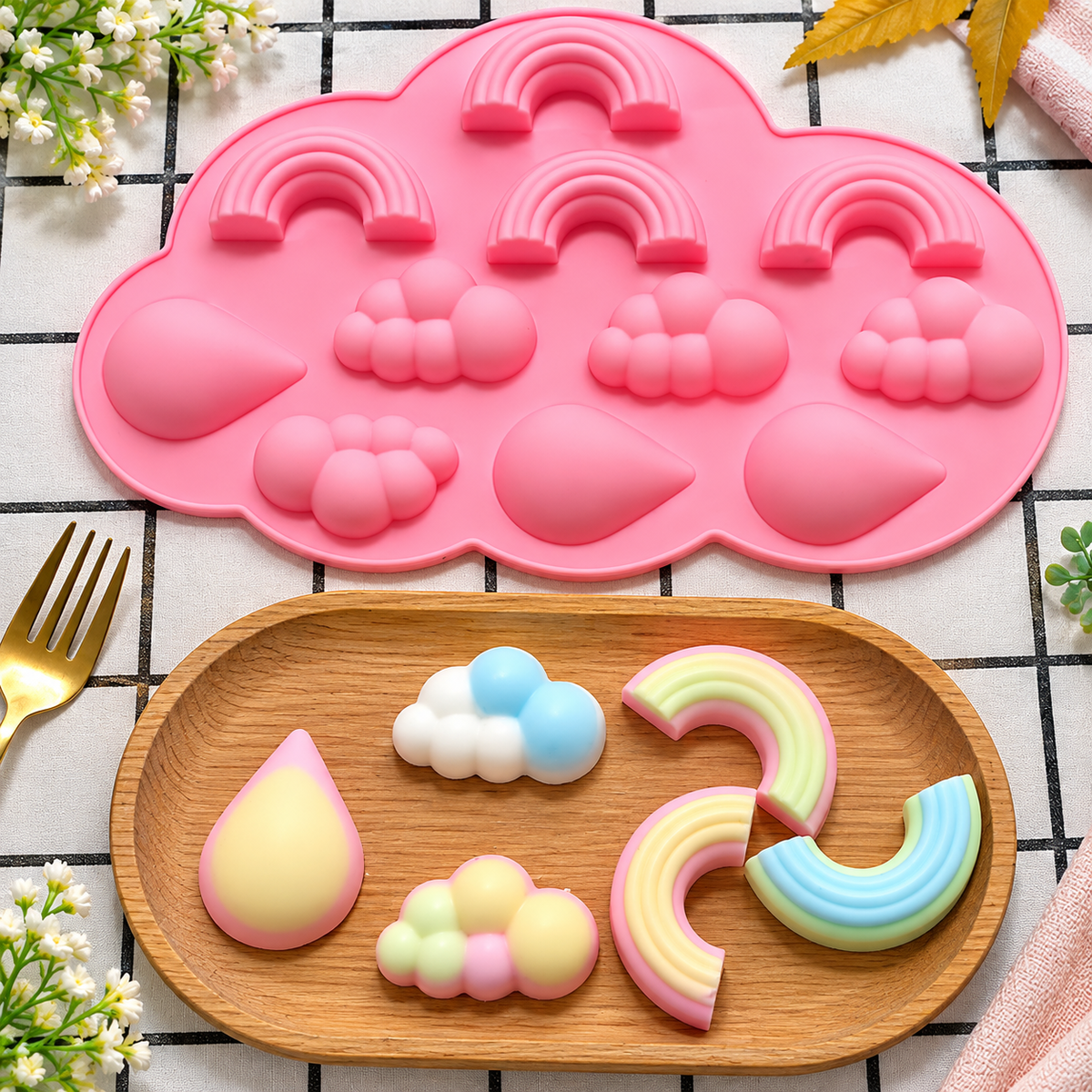 Rainbow & Cloud Silicone Mold | MLD-SSM347