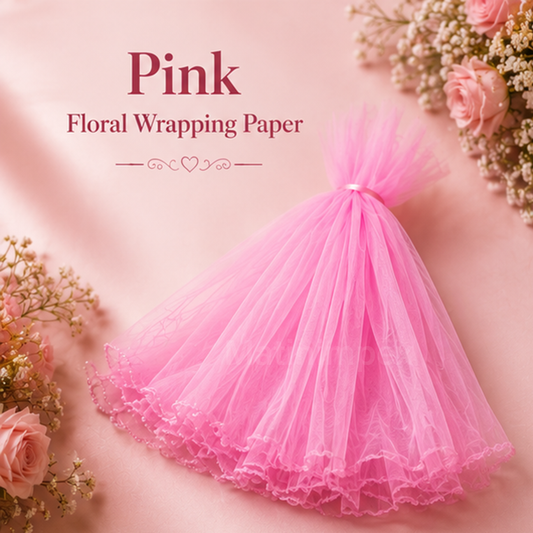 Premium Pearl Edge Bouquet Wrapping Net Fabric| BQN001