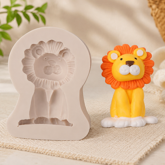 Cute Lion Silicone Mold for Candle, Soap, Resin & DIY Crafts | WCM863(OWN)