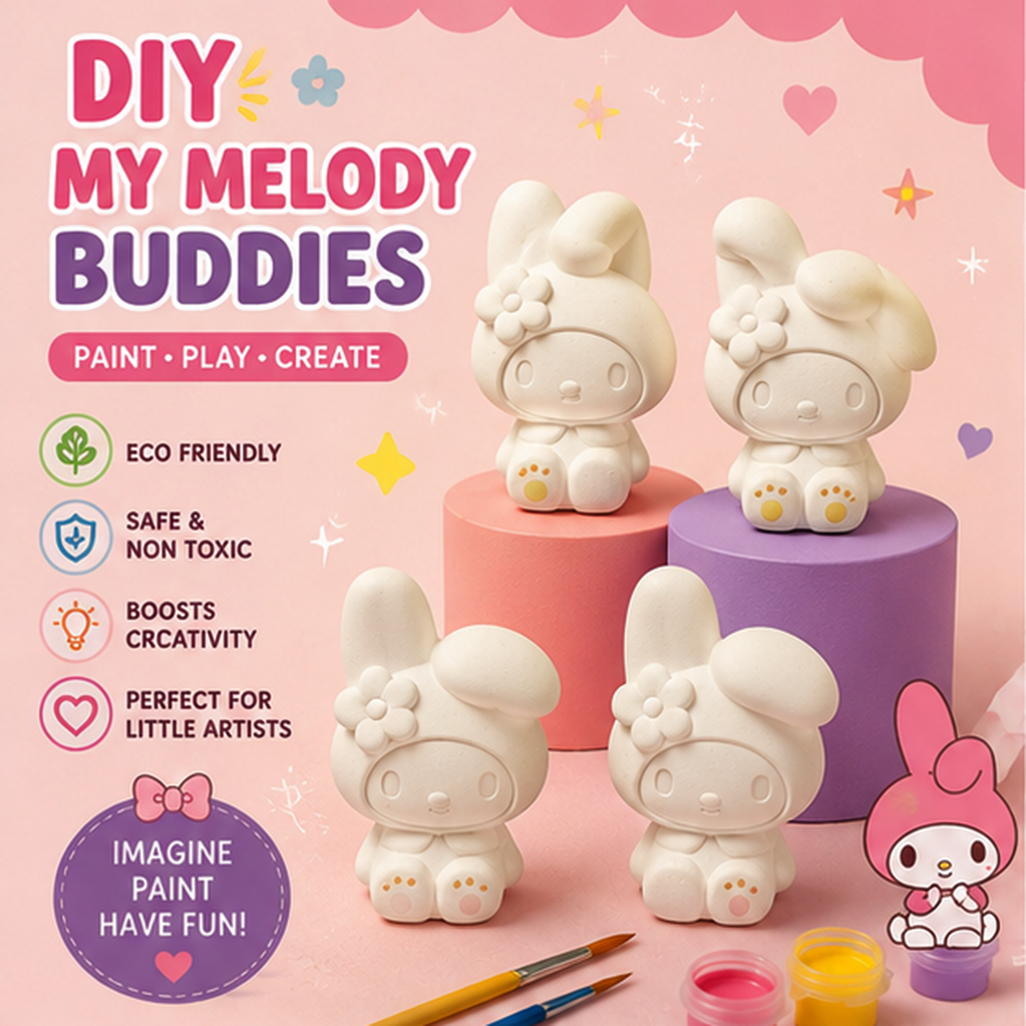 Sanrio melody Concrete DIY Activity Kit | RCP014