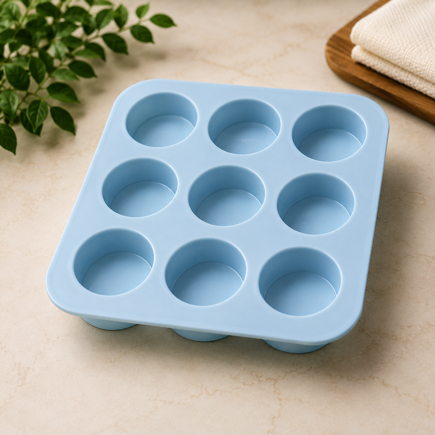 9 Cavity 100 g Round Silicone Mold for Soap | SSM315