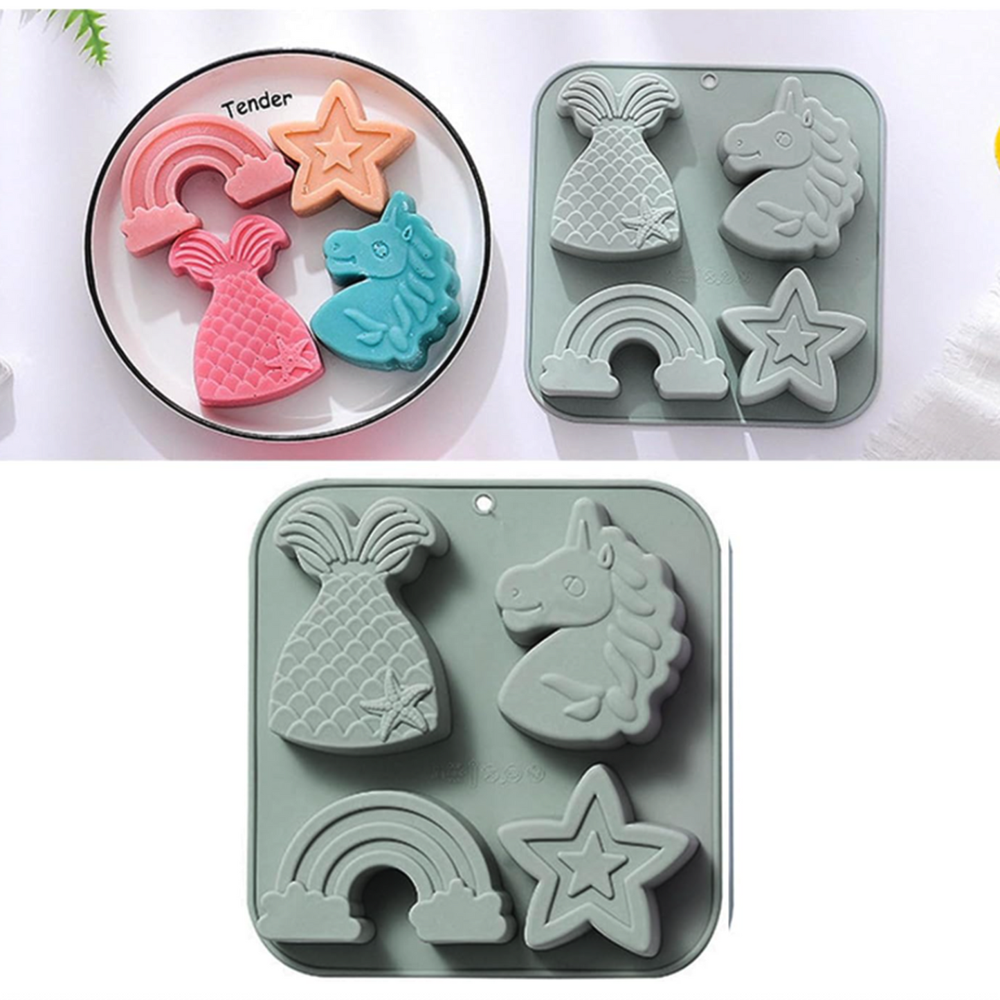 Unicorn & Rainbow Silicone Mold | SSM302