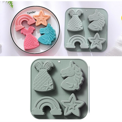 Unicorn & Rainbow Silicone Mold | SSM302