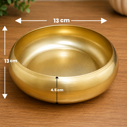 Plain Golden Metal Urli Bowl – Decorative Floating Candle & Flower Urli (Gold & Silver) | WCT016