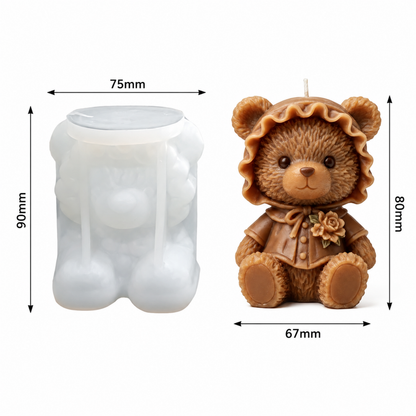 Little Lady Bonnet Bear Mould WCM785