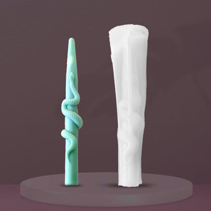 Coiled Serpent Taper Candle Mould WCM788