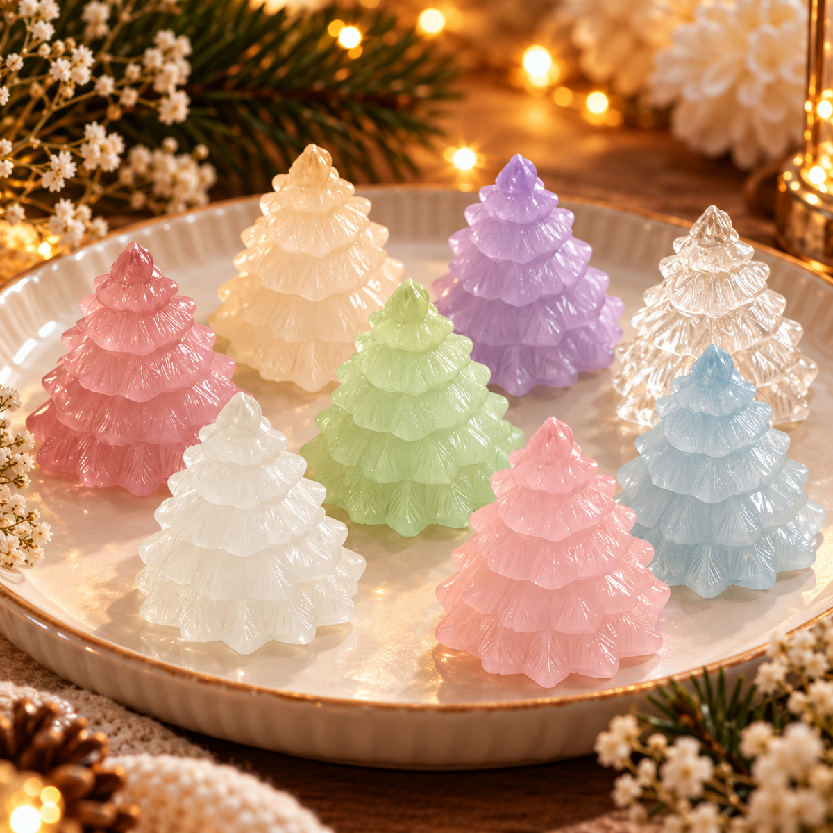 Mini Christmas Tree Silicone Mold for Candle, Fondant, Resin & DIY Crafts | MLD-CFM493[own]