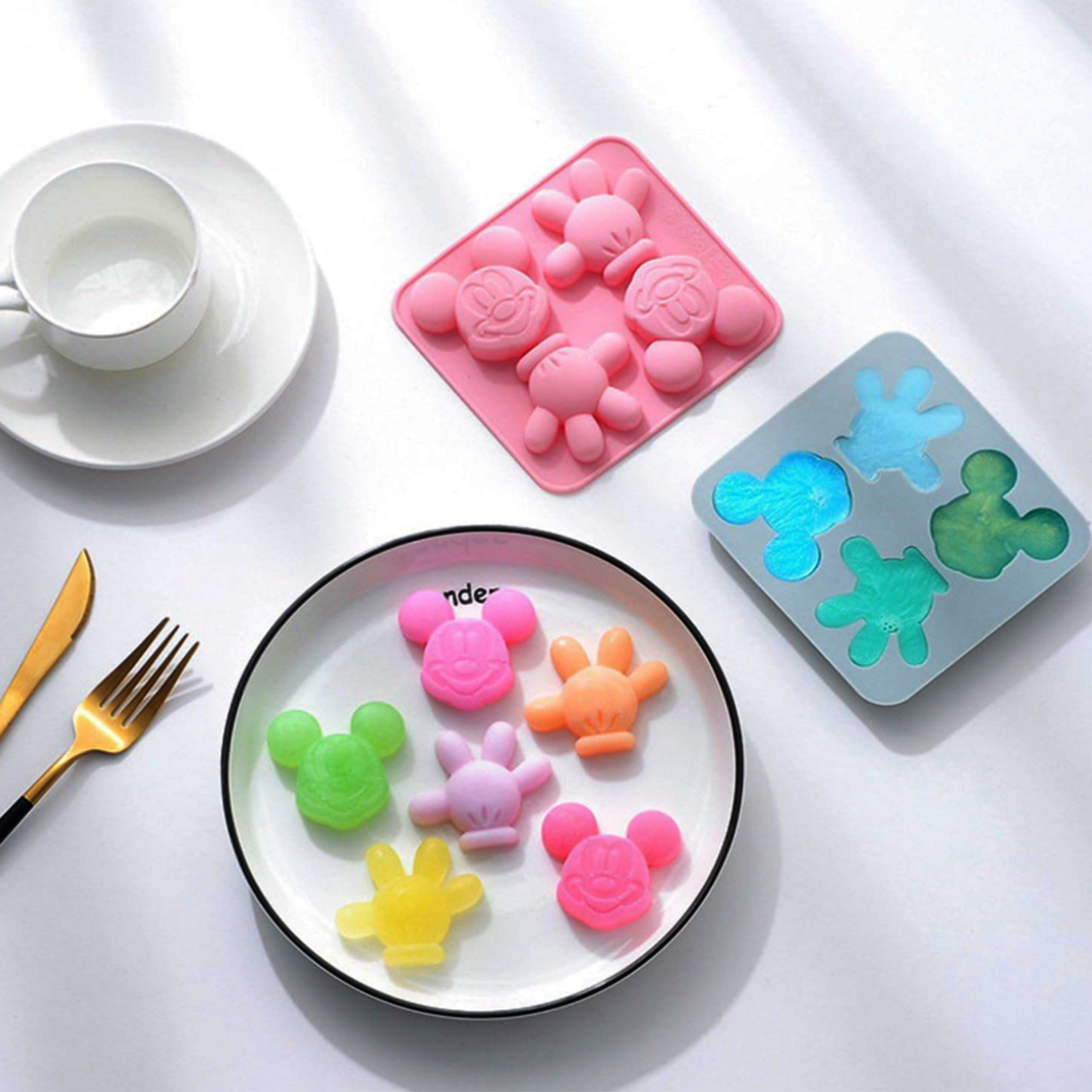 Mickey Cartoon Character Silicone Mold – 4 Cavity DIY Craft Mold | SSM289