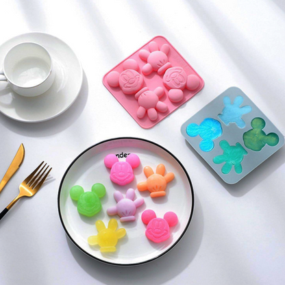 Mickey Cartoon Character Silicone Mold – 4 Cavity DIY Craft Mold | SSM289