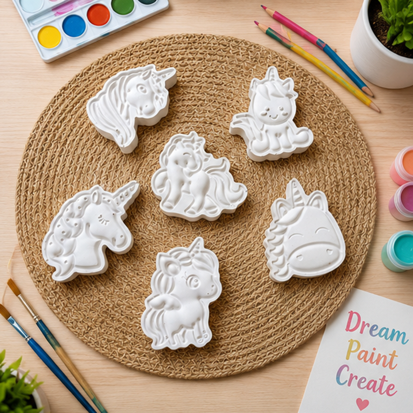 Magical Unicorn Concrete DIY Activity Kit of 6 | RCP009
