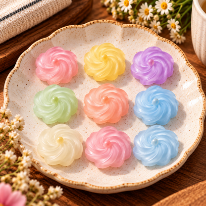 9 Cavity Swirl Flower Silicone Mold | MLD-CFM491 [own]