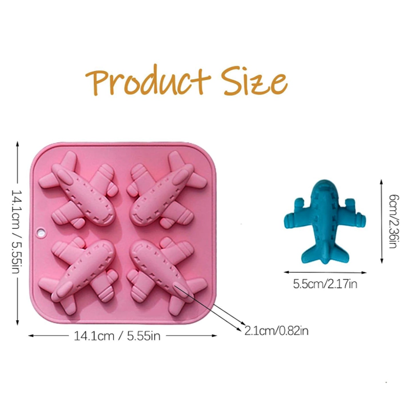 Airplane Silicone Mold – 4 Cavity | SSM288