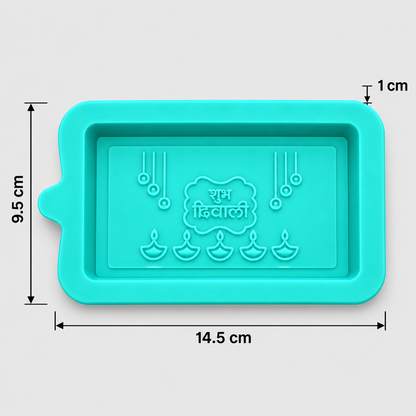 Shubh Dipavali Diya Chocolate Bar Silicone Mold | MLD- CFM500