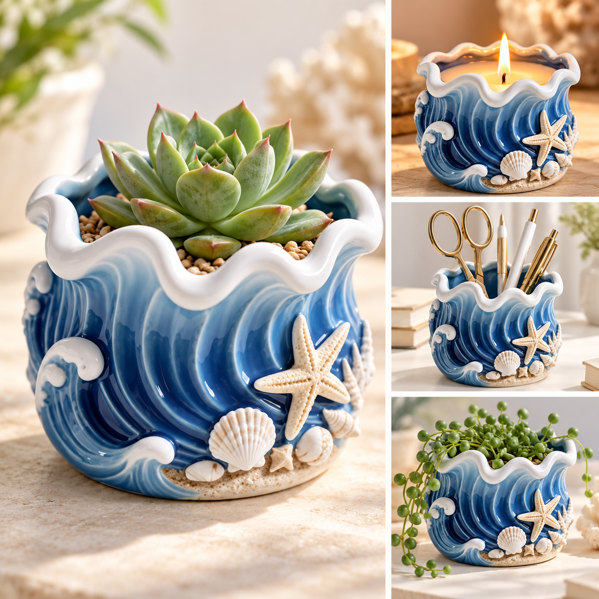 Tidal Shell Wave Planter Mould | MLD-ARM590